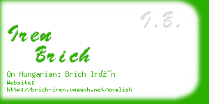 iren brich business card